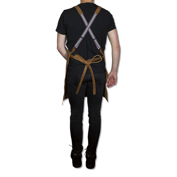 Læderforklæde Suspender Serie Apron Vintage Camel