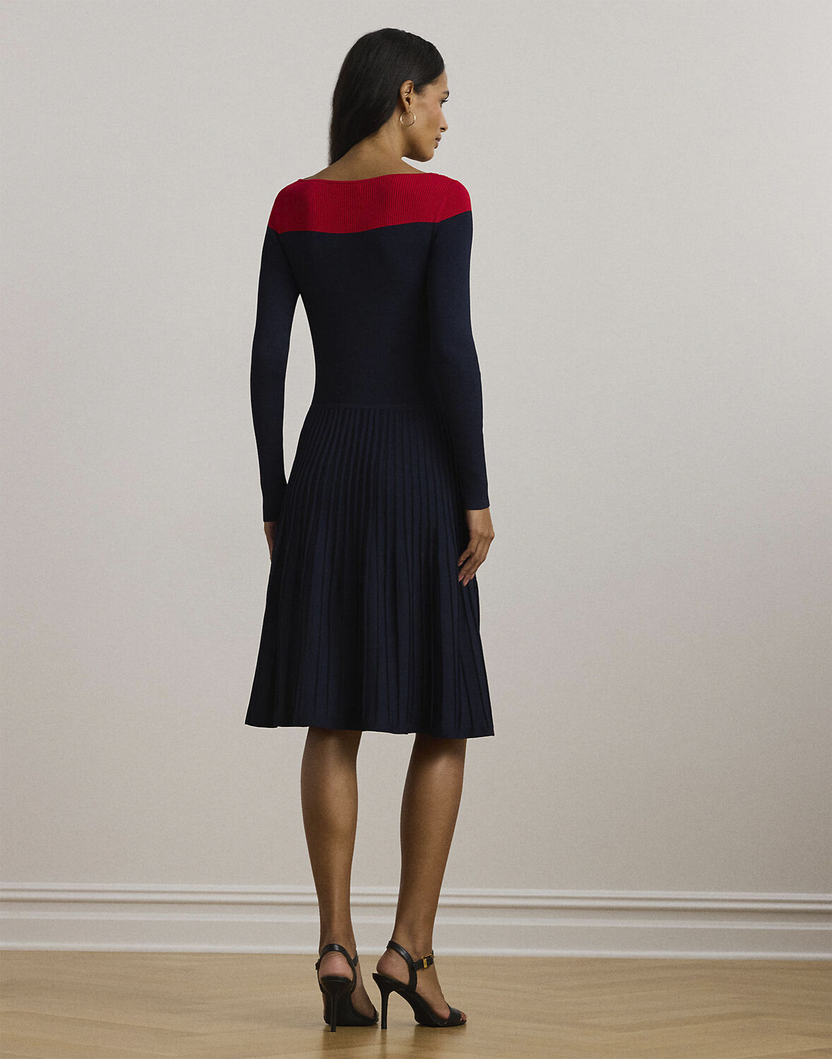 MATTE RAYON/NYLON-LS DRESS