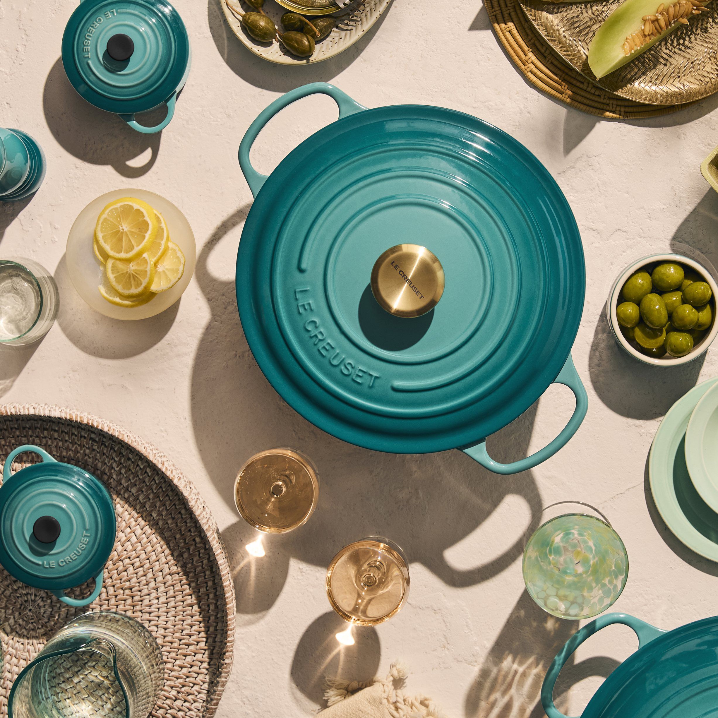 Le Creuset Signature stent&oslash;j minigryde 250ml Bleu Riviera