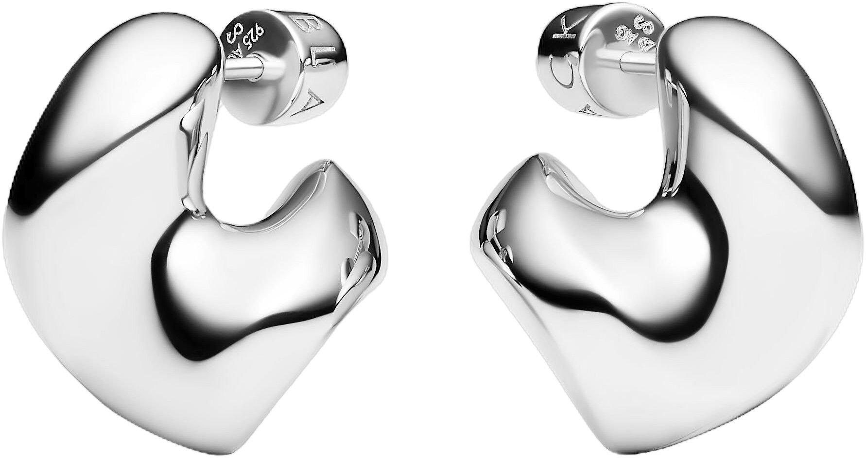 Saddle Earring Small Silver