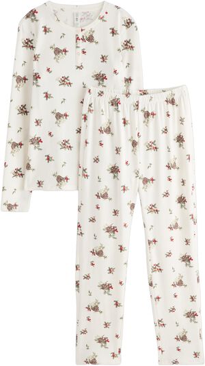 Matchende pyjamassæt i bomuld med l