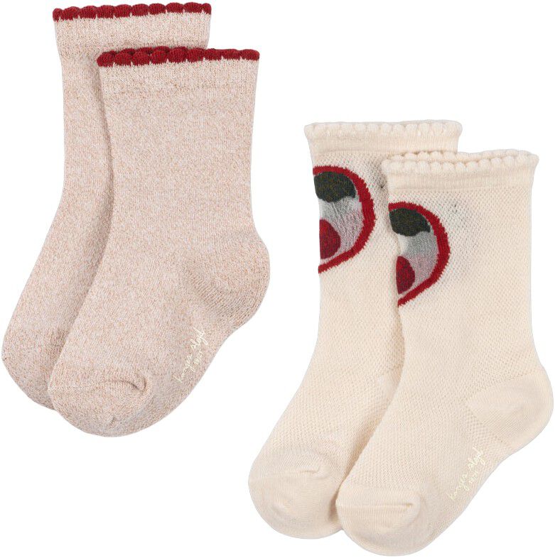 2 PACK CHERRY ROSE SOCKS