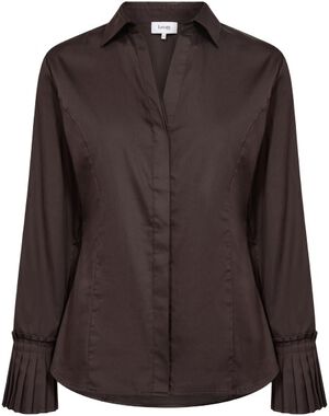 LR-ISLA SOLID 130 Skjorte M&oslash;rk brun