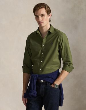 Slim Fit Garment-Dyed Oxford Shirt