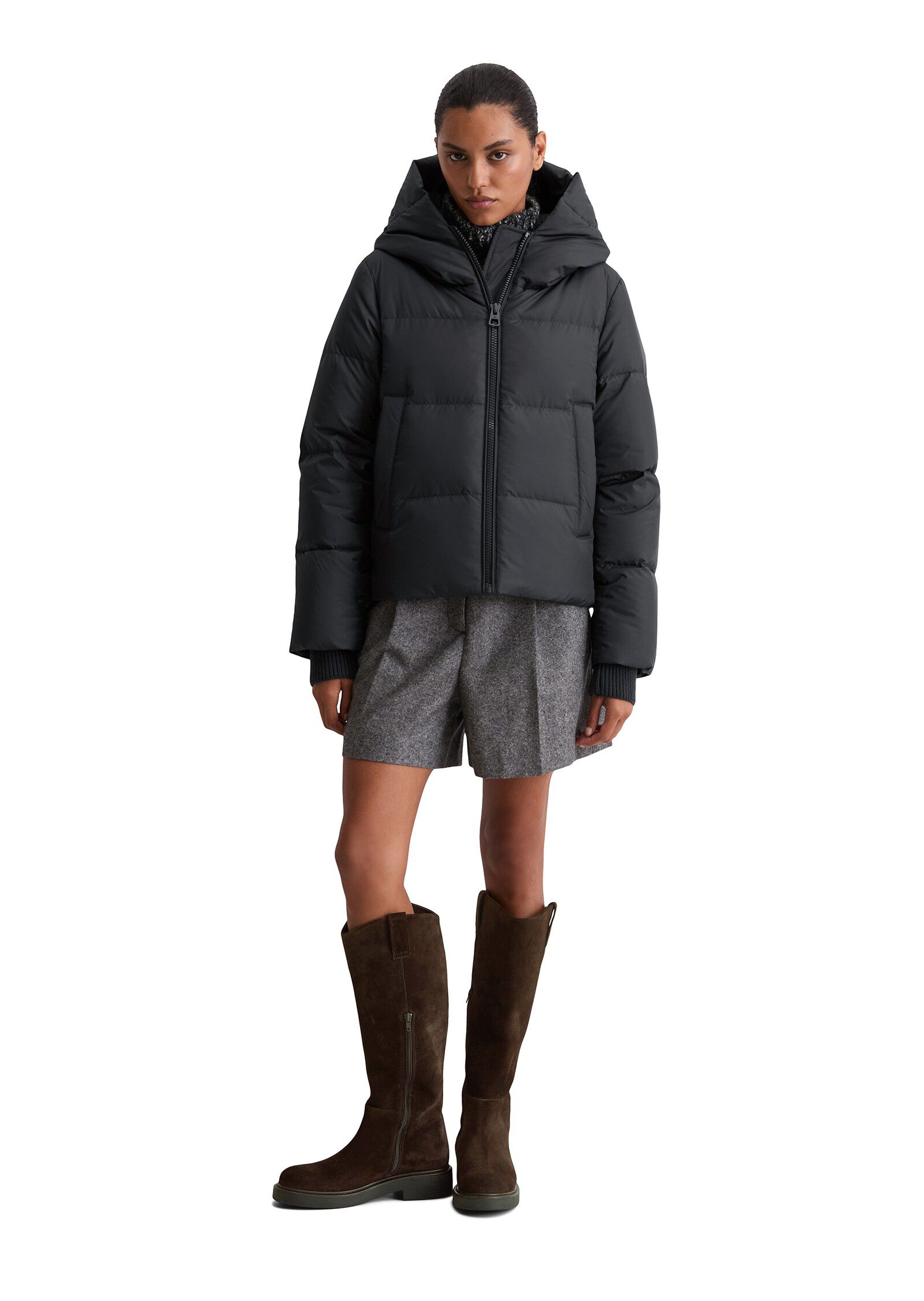 Jacket, with hood, down filled, sid