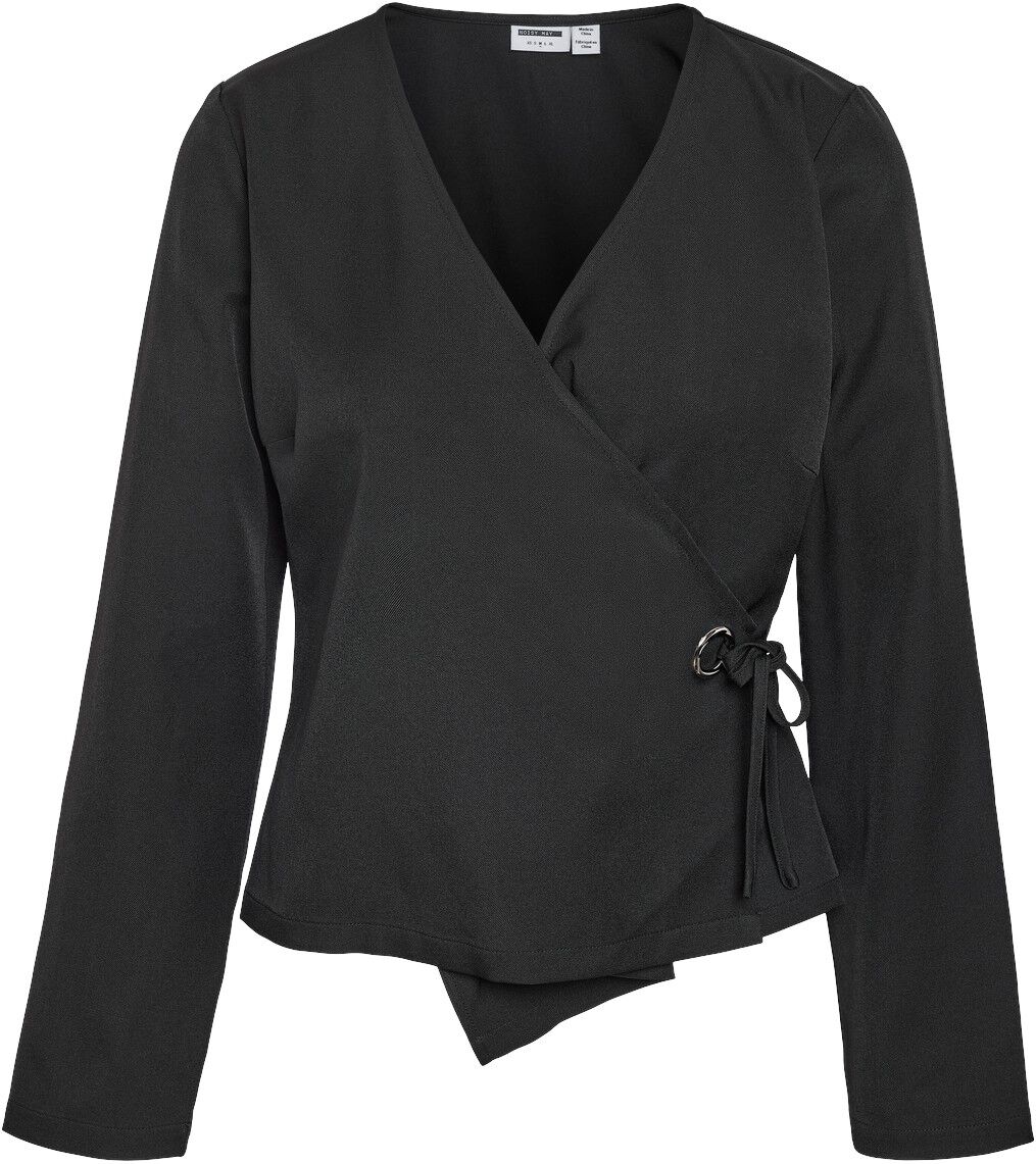 Nmvick L/S Wrap Eyelet Top