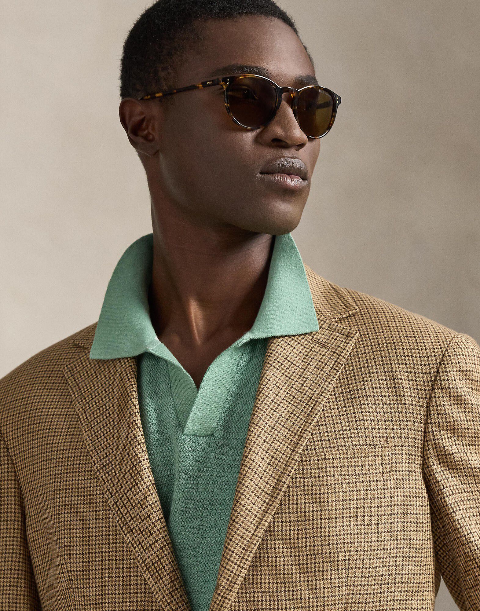 Polo Tailored Fit Plaid Twill Sport Coat