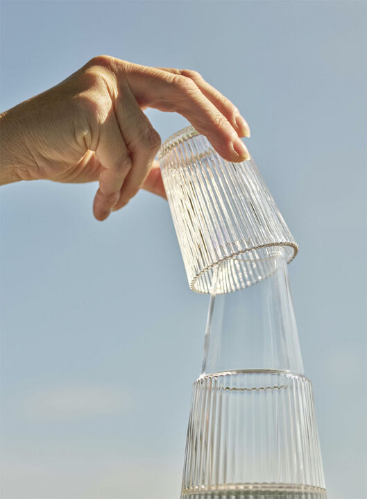 Pilastro karaffel med glass 1 l. clear