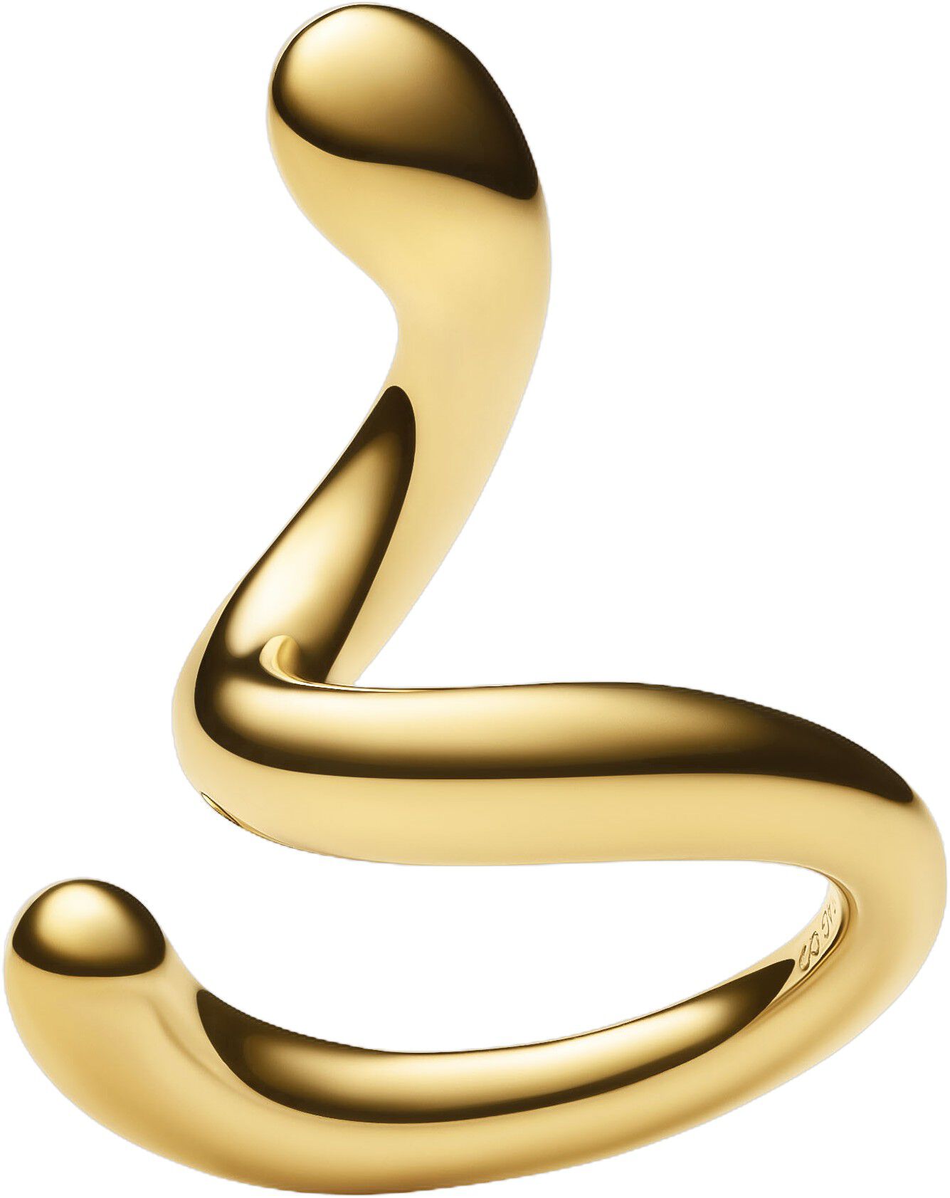 Coil Whirl Ear Cuff Gold