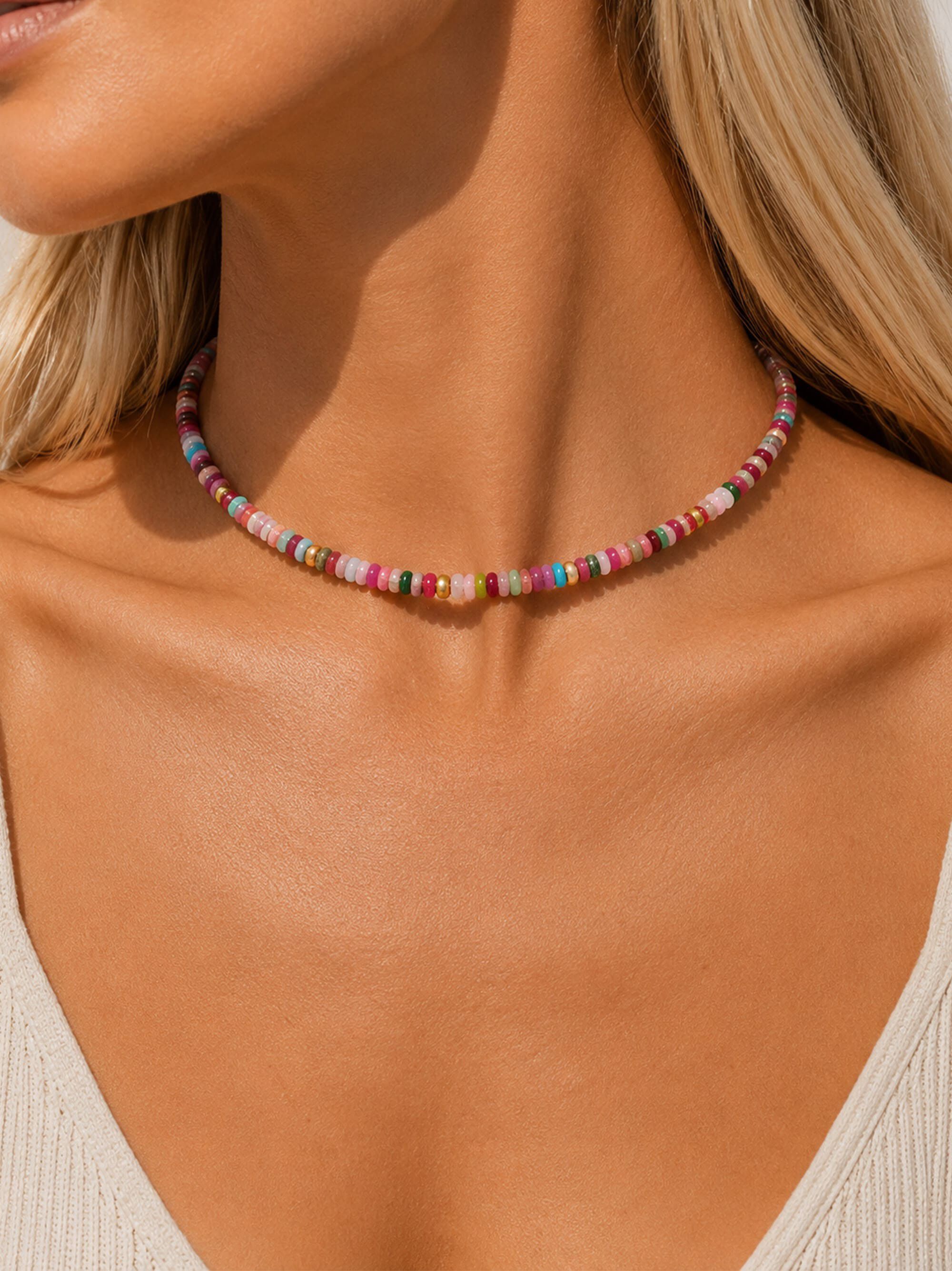 Women's Multicolor Tourmaline Choker