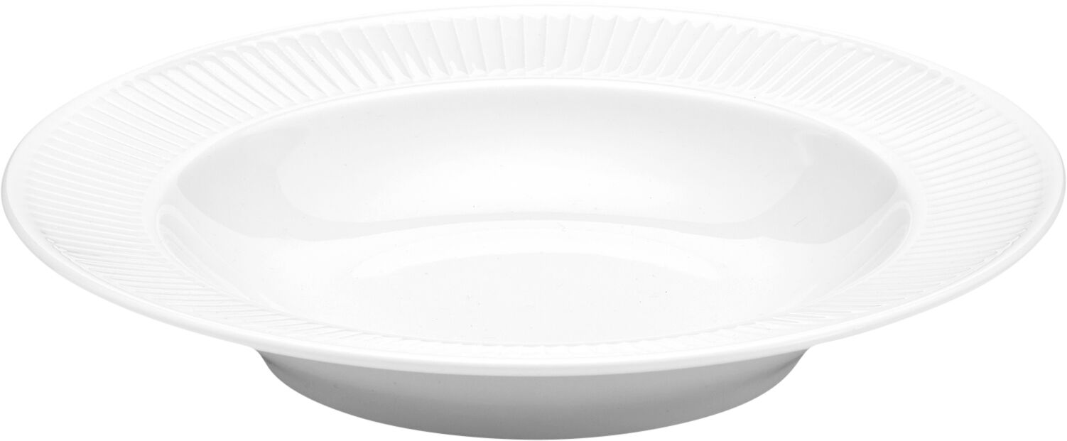 "Tallrik djup Pliss&Atilde;&copy; 22 cm Vit"