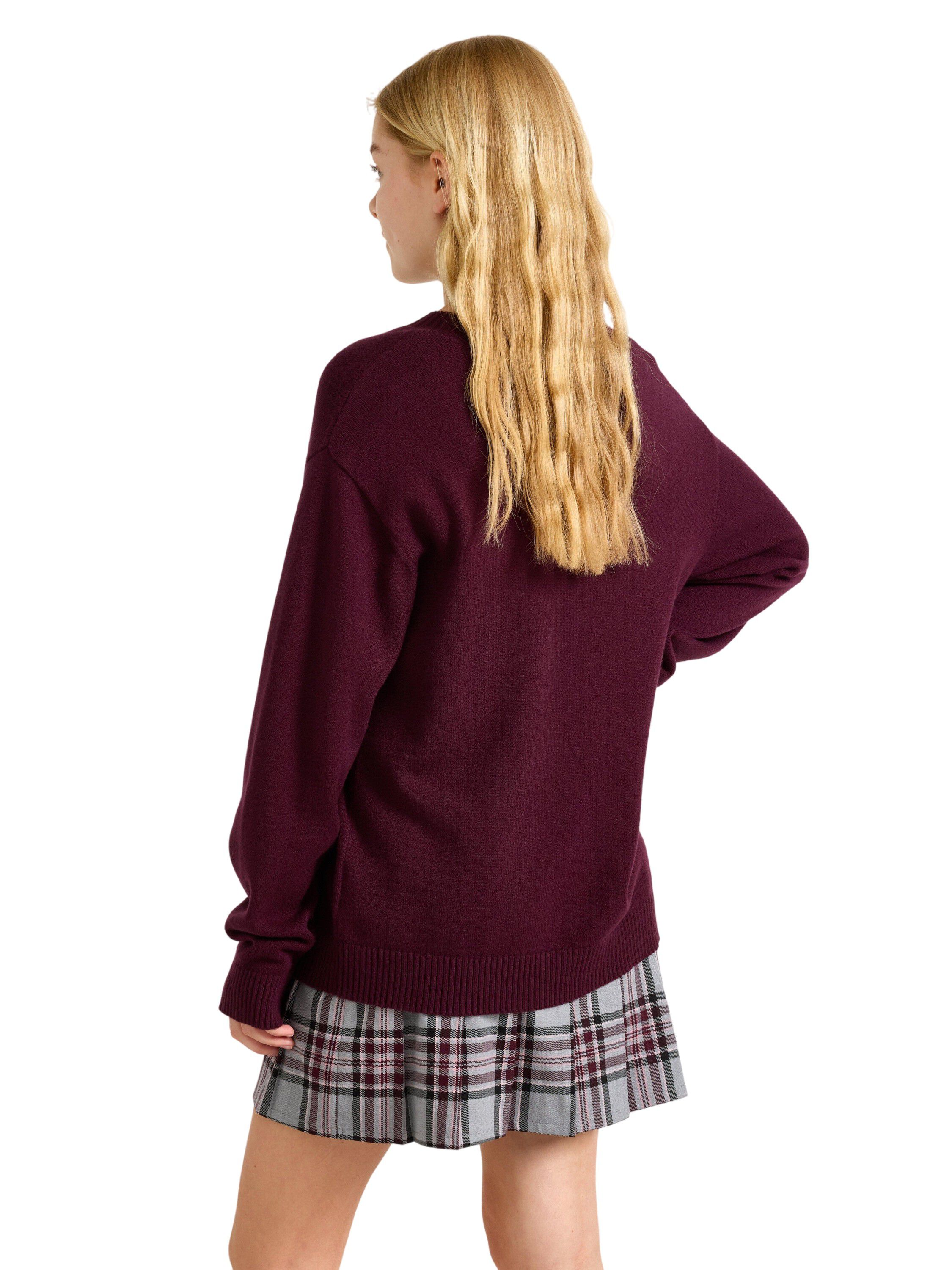 Bl&oslash;d, strikket tr&oslash;je i viskosebla