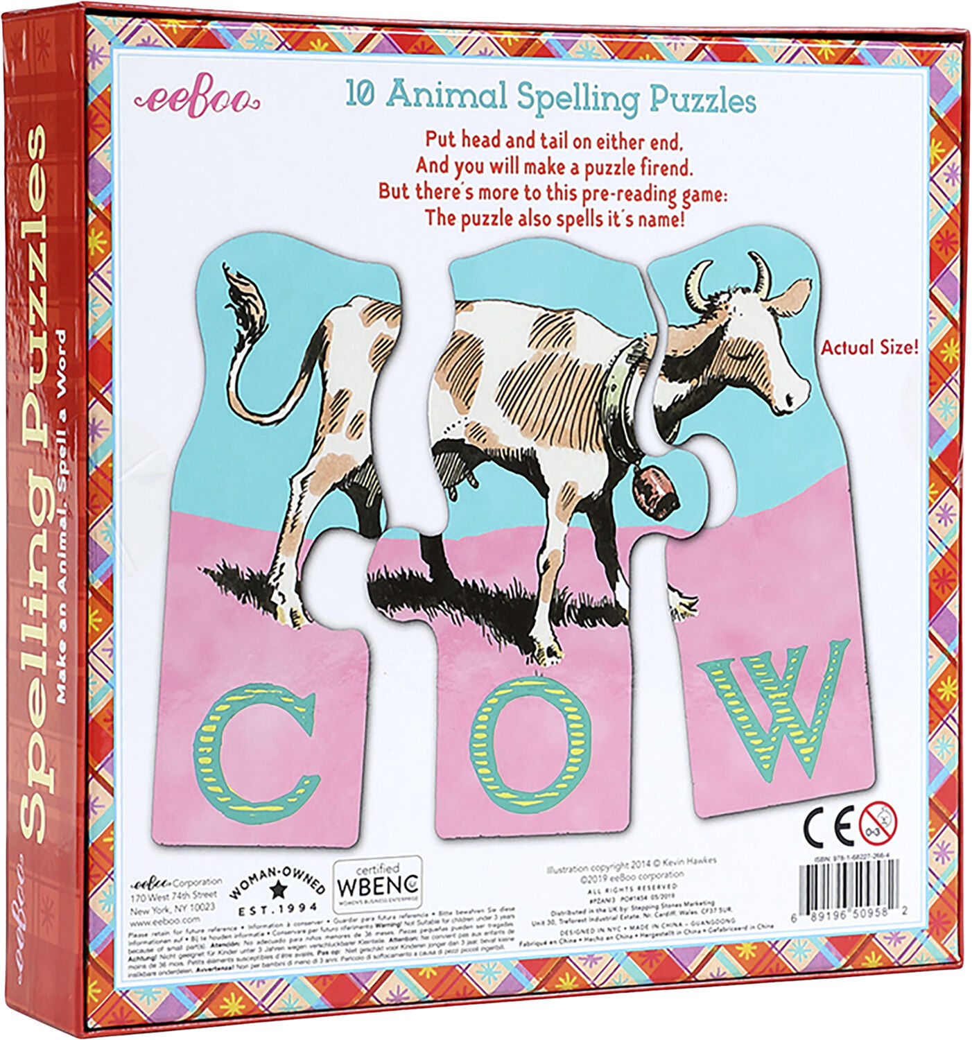 eeBoo - Leg & L&aelig;r puslespil - Stav til et dyr p&aring; engelsk