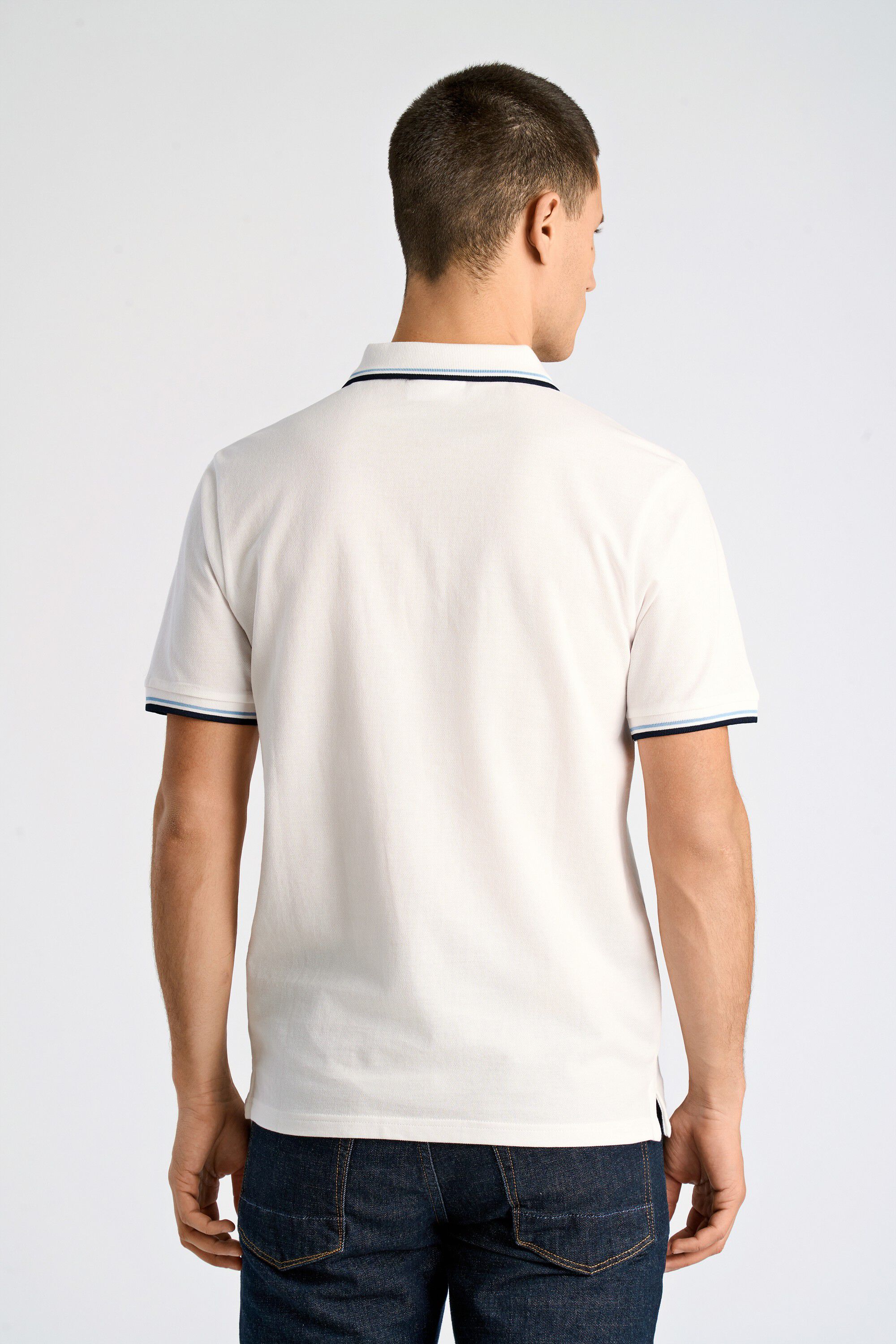 Polo shirt w. zip neck