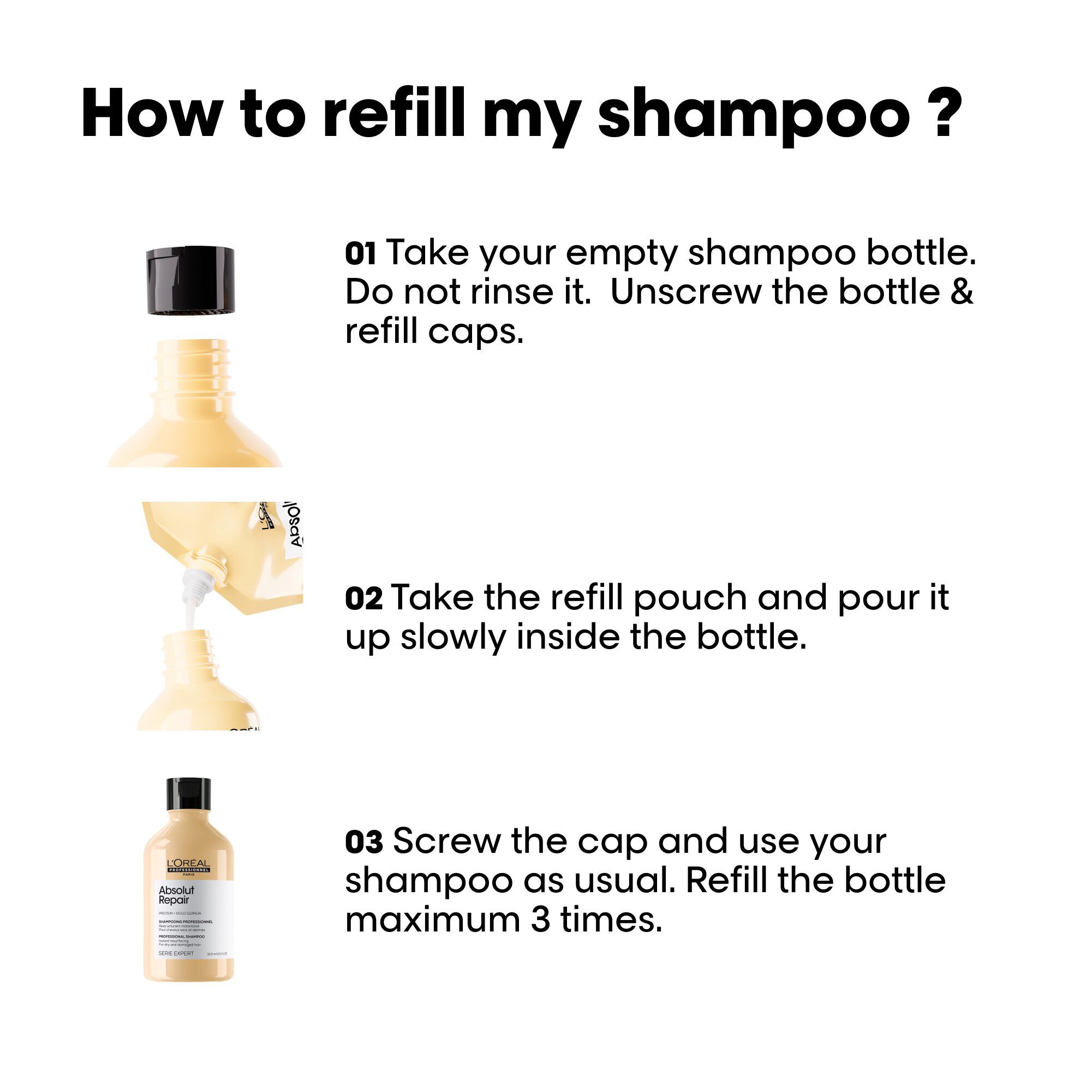Absolut Repair Gold Shampoo Refill