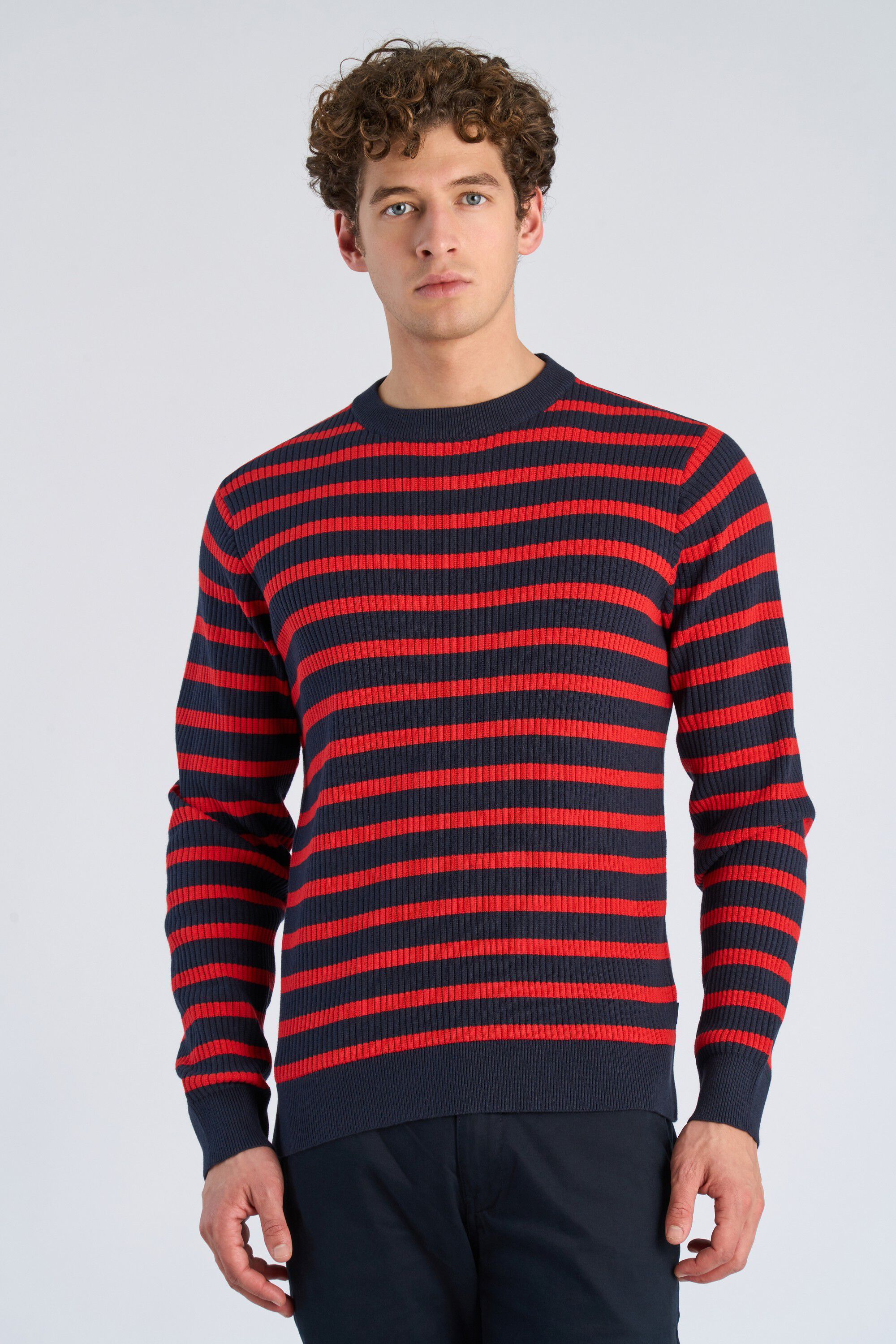 Recycled crew neck knit L/S