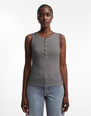 TSELLA SL STRIPE BUTTON RIB VEST JR