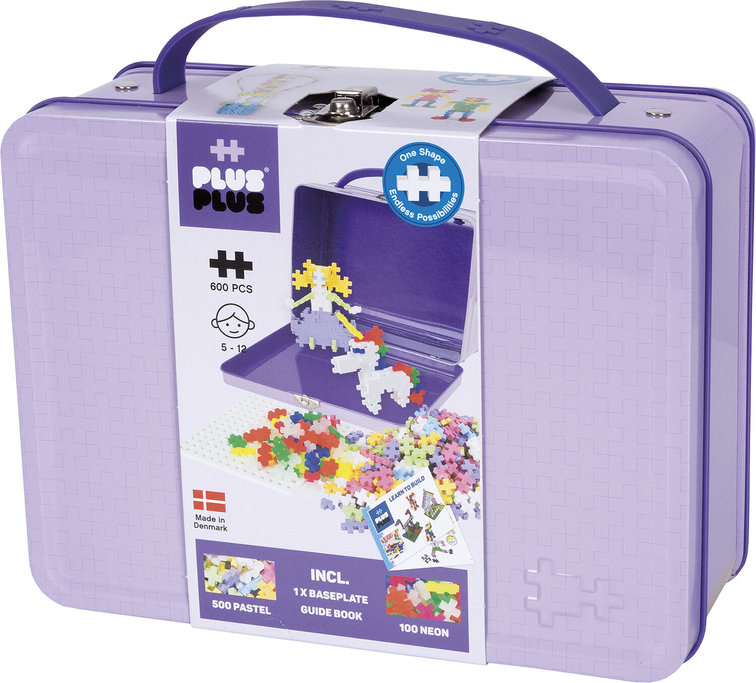 Plus Plus Suitcase metal pastel