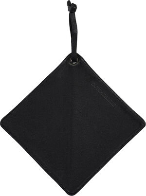 Pot Holder, Classic Black Leather, with smart insert