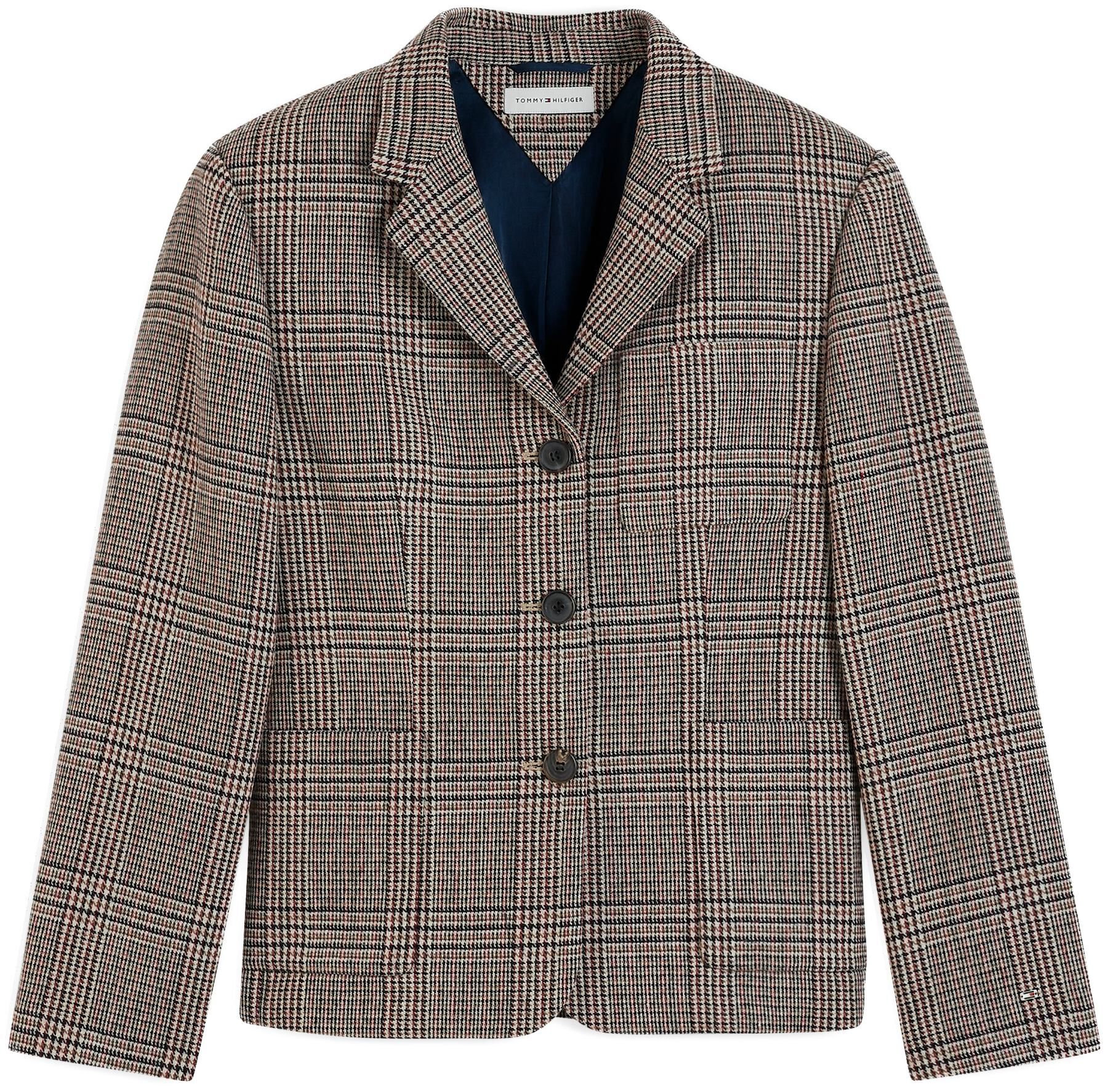 Regular Fit Wool Blend Check Blazer