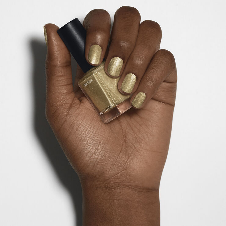 Nail Polish Glitter Gold