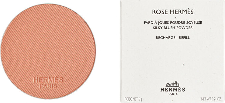 Rose Hermès, silky blush powder refill, Rose Abricot