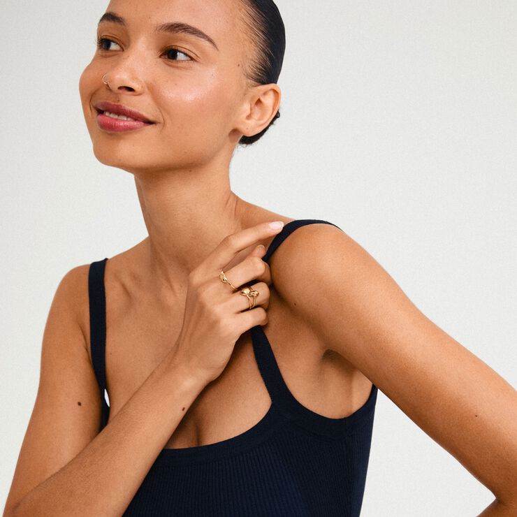 BREEZE rings 3-in-1 set gold-plated