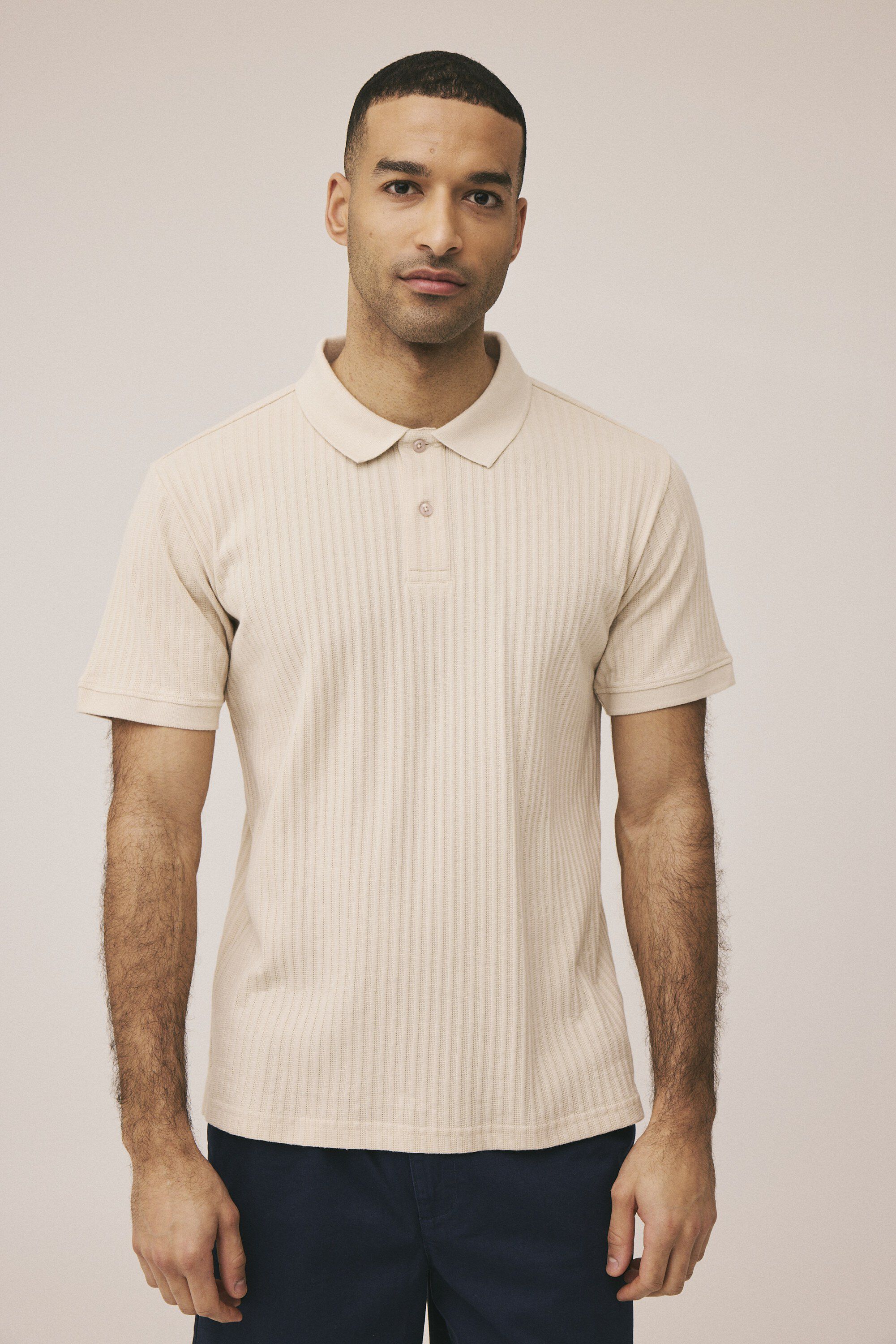 Harry textured polo GOTS