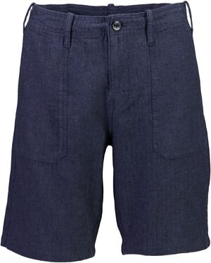 Linen blend herringbone shorts