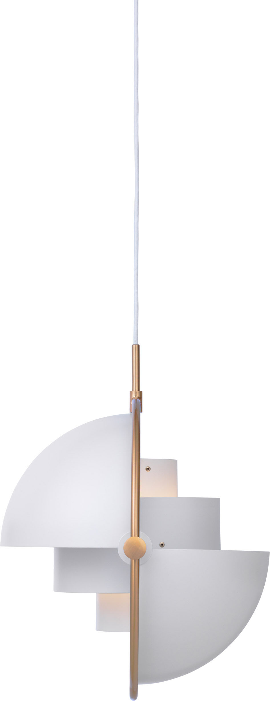 Multi-Lite Pendant (Base: Brass, Shade: Sea Grey Semi Matt)