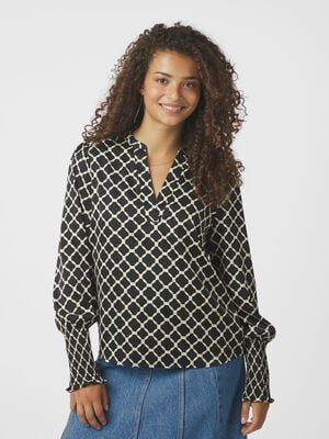 Landa Tile Print Blouse