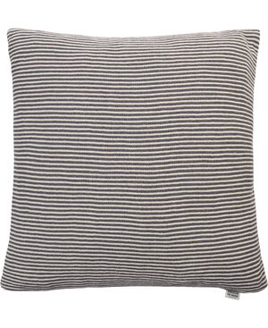RIB/C/M. GRÅ-NAT. -ORANGE, P. PUDE 48x48 CM