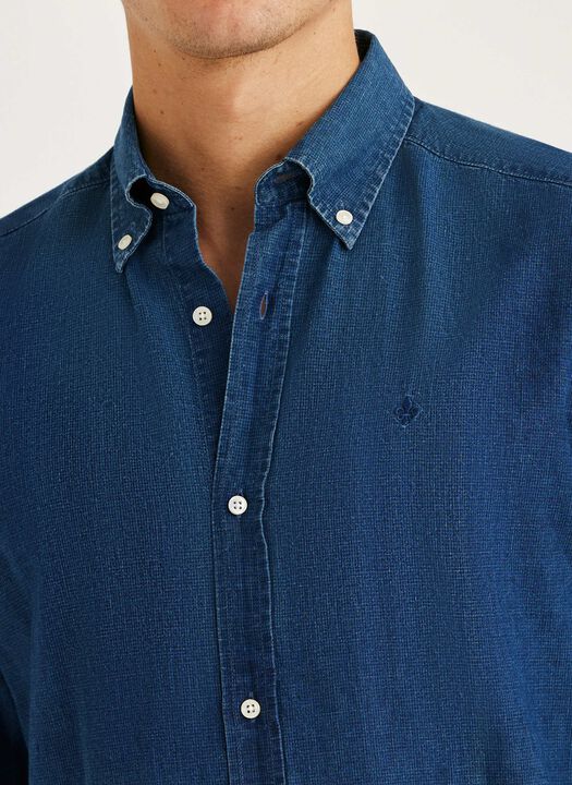Linen Indigo Shirt-Classic Fit