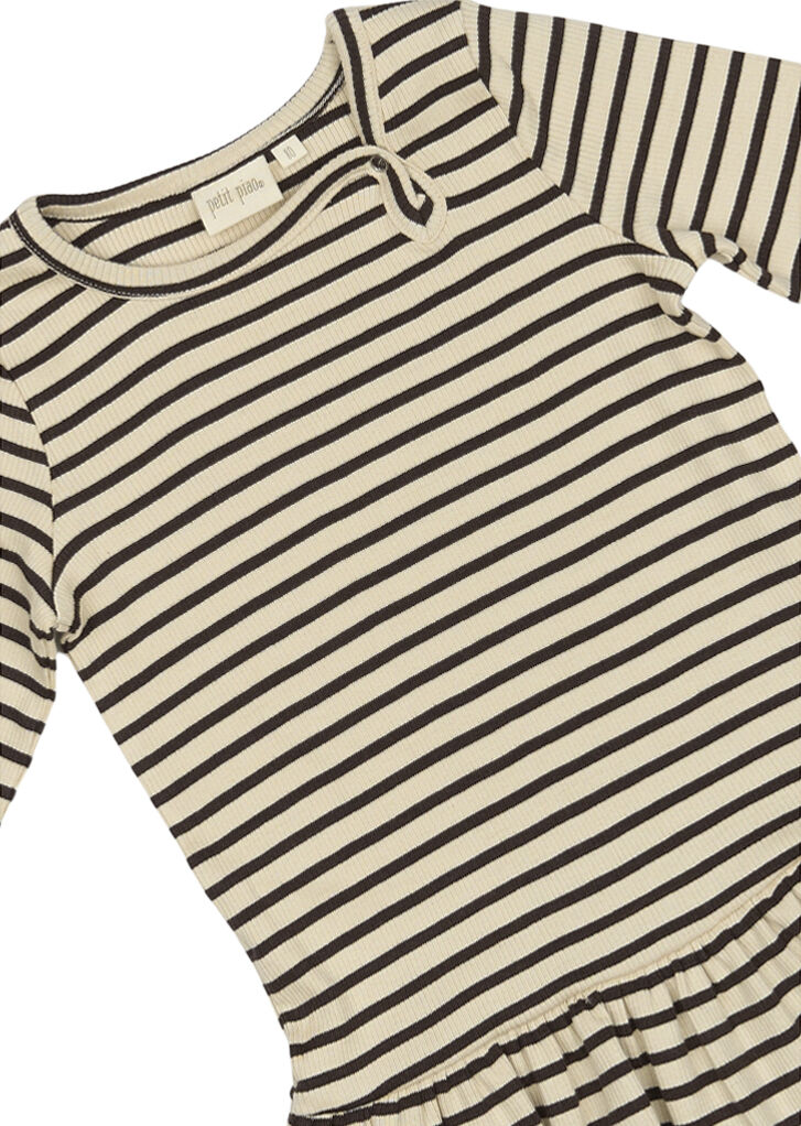 Dress L/S Modal Striped