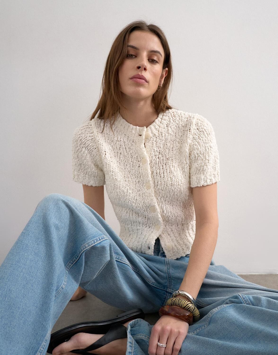 TSIVY SS COLLAR CARDIGAN