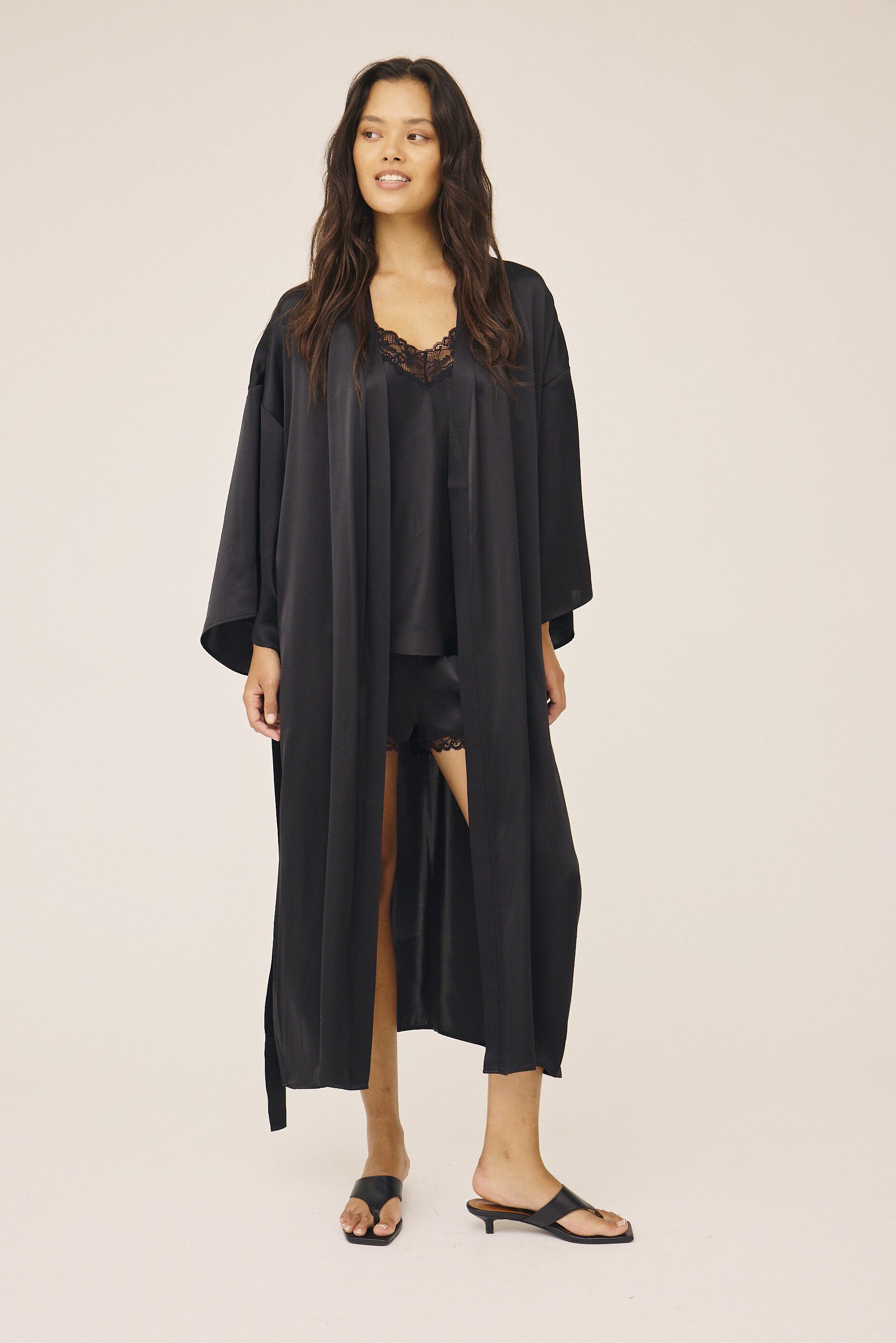 Moon 14 G - Long Kimono, 100% Silk