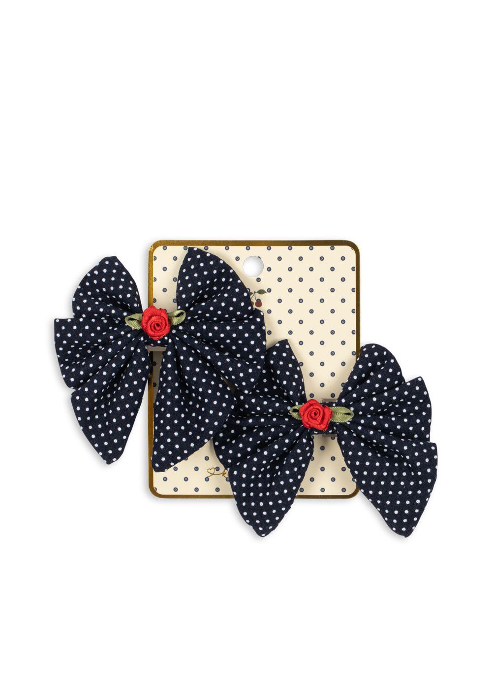 2 PACK ROSE ROUGE BOW HAIR CLIP