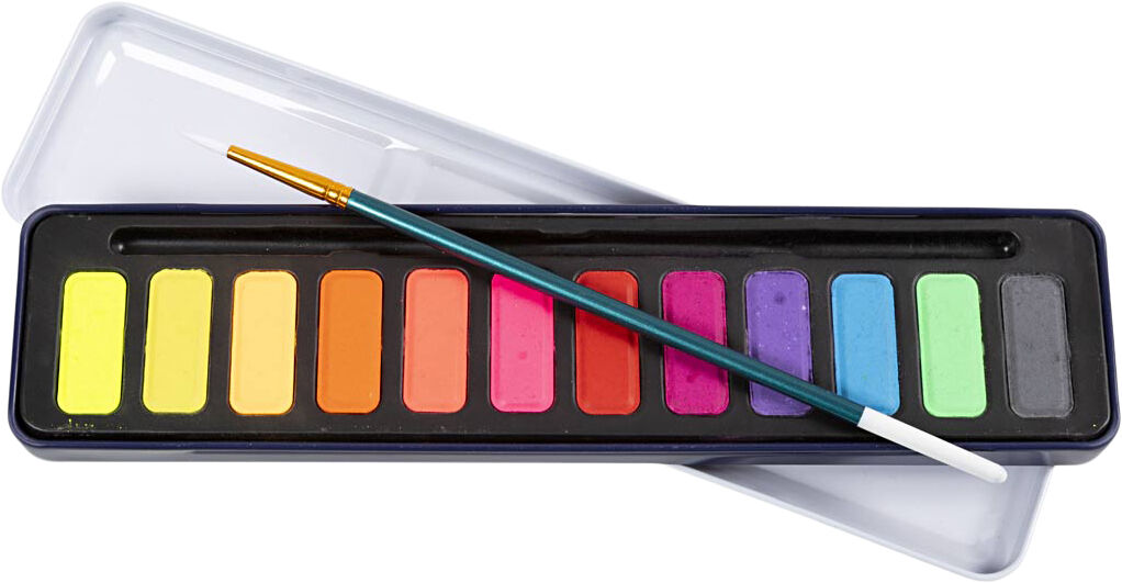 Akvarels&aelig;t, pastelfarver