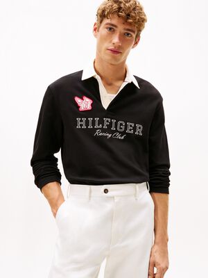 Logo Appliqué Relaxed Rugby Polo Shirt