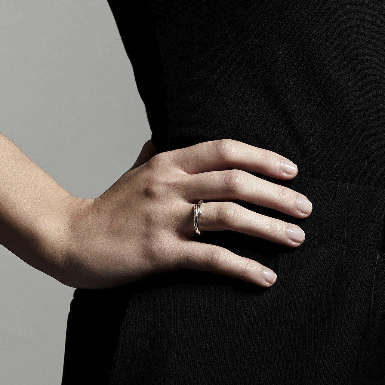 LULU twirl stack ring silver-plated