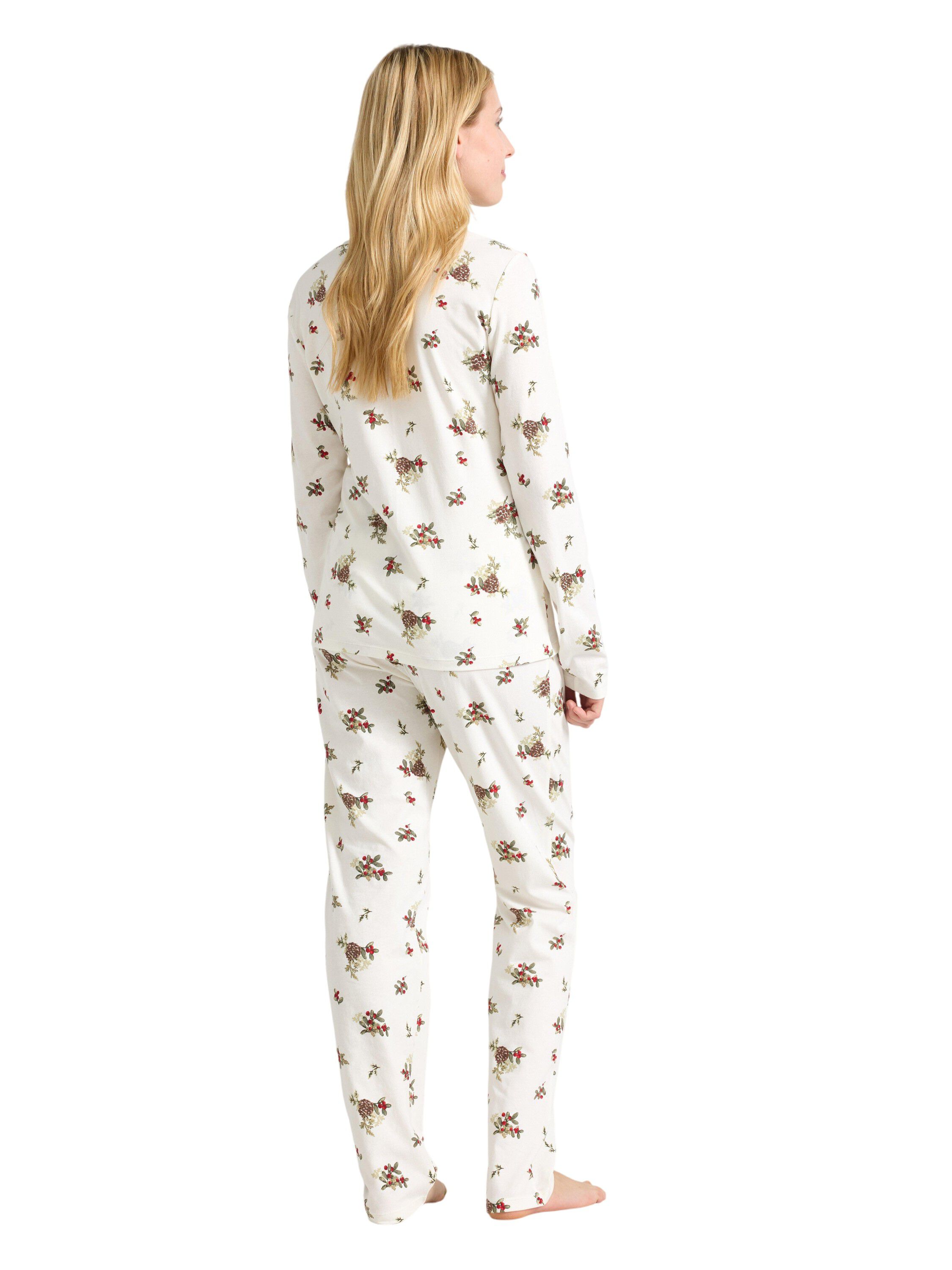 Matchende pyjamass&aelig;t i bomuld med l