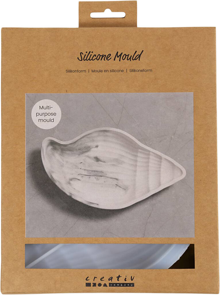 Silikoneform, Konkylie , H: 2 cm, L: 20 cm, B: 11 cm.
