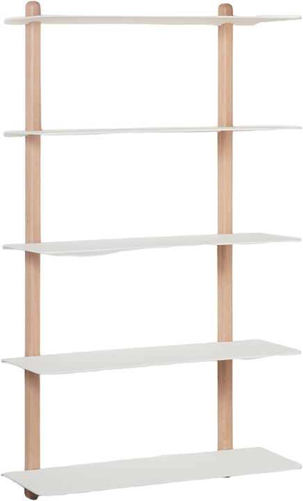 Nivo hylde stor E lys eg/ hvid