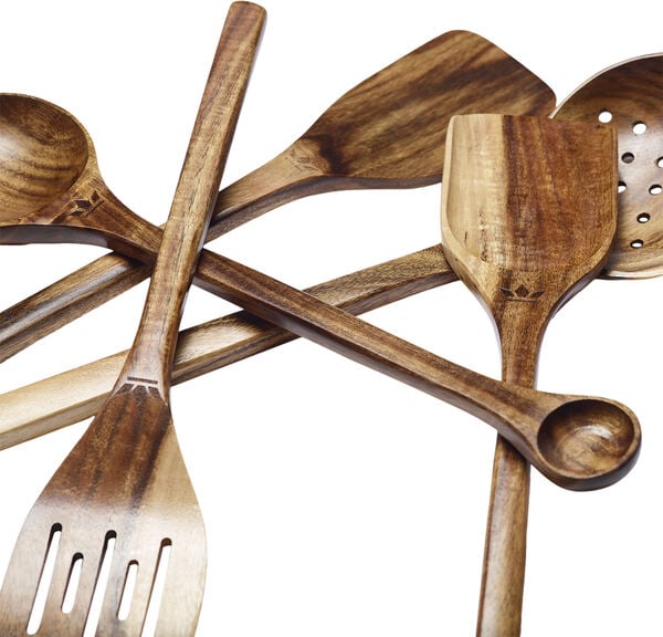 Wooden Utensil Skimmer Spatula