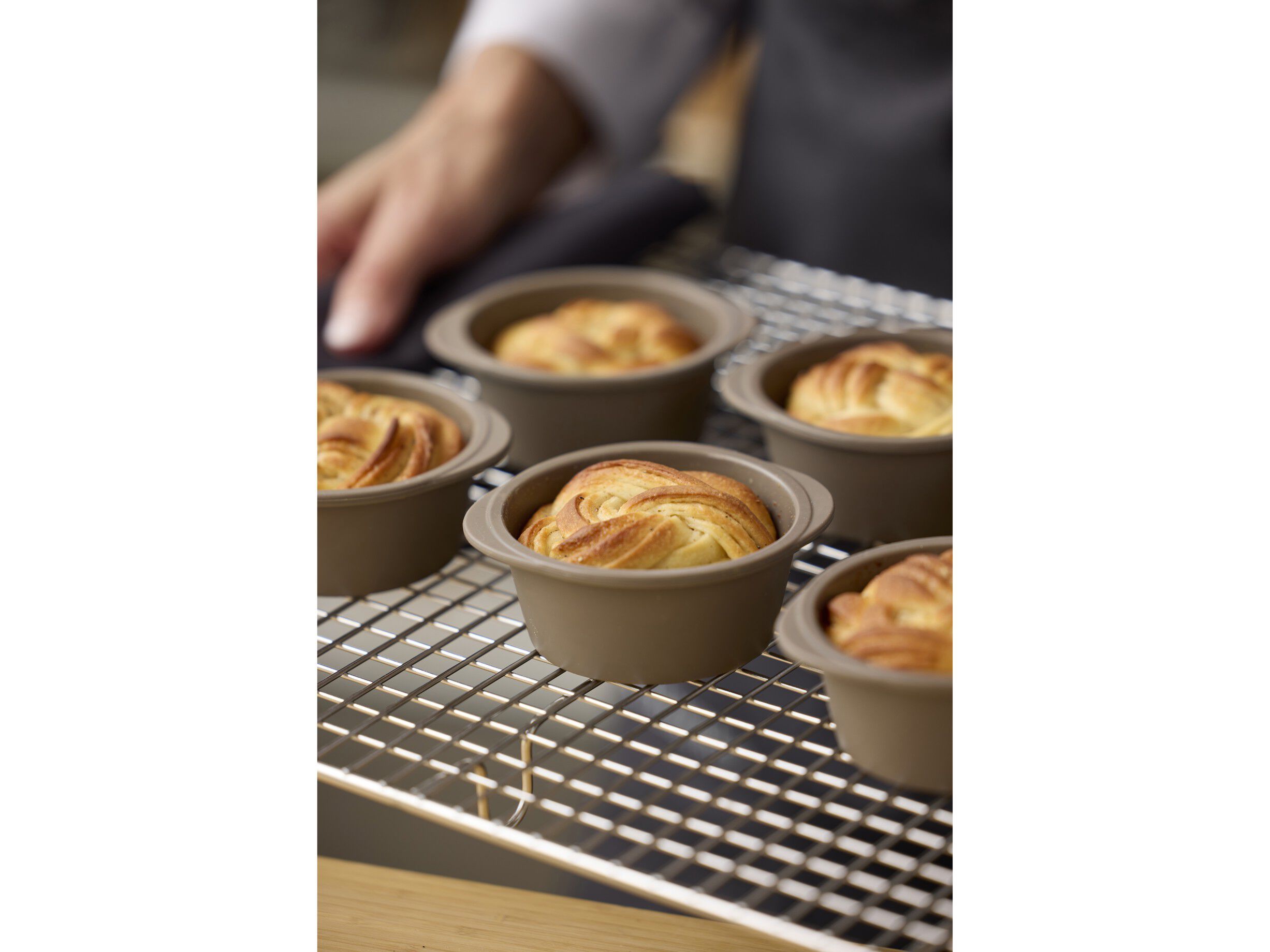Muffins-/snurreform 6 stk. Latte Silikon