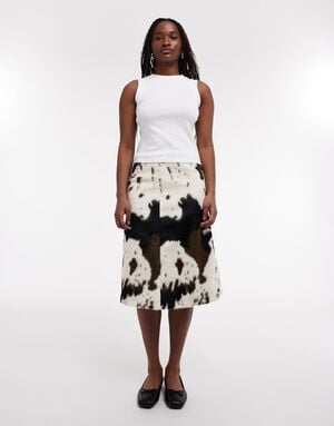 TSSOFFI A LINE MIDI SKIRT WVN