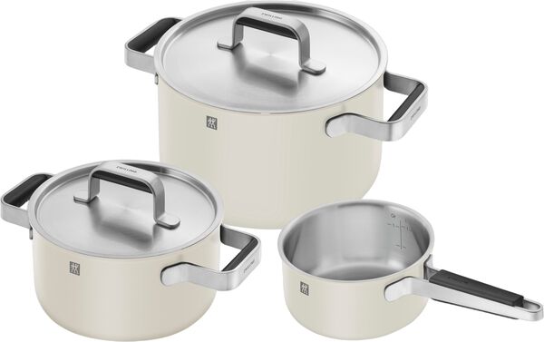 Gryde- og pandesæt, 3-dele, 18/10 rustfrit stål