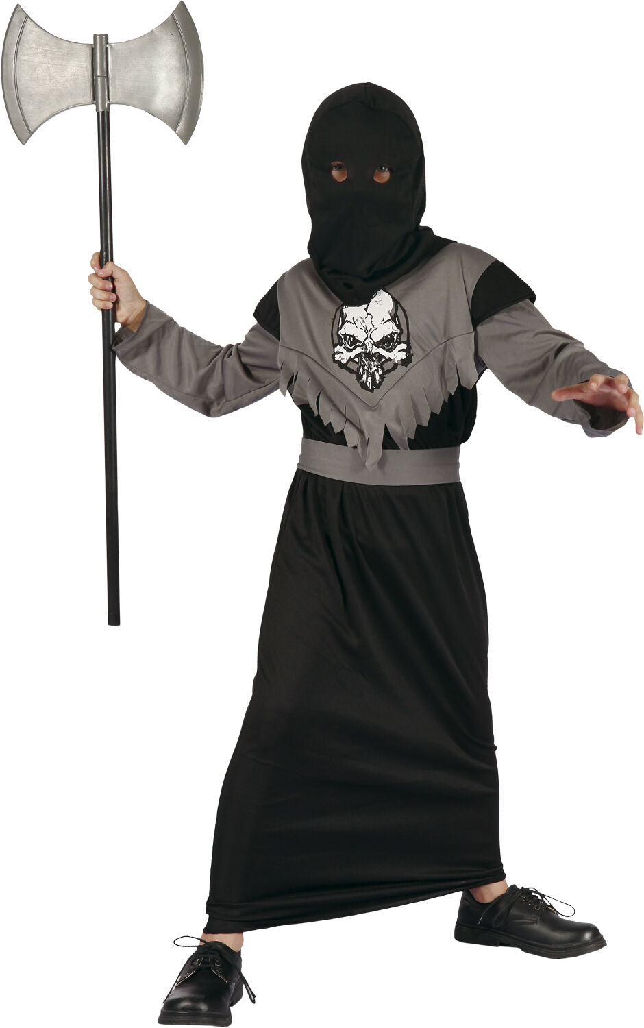 Skull warrior Krigerdrakt med belte og hette