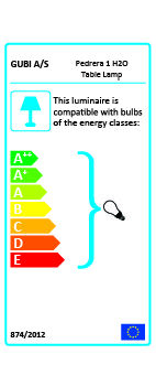 H2O Table Lamp (Shade: Black Semi Matt)