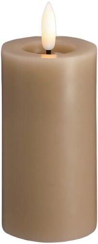 Moods & More - LED Pillar Candles, Silk, Melted, Sand, 49x100 mm